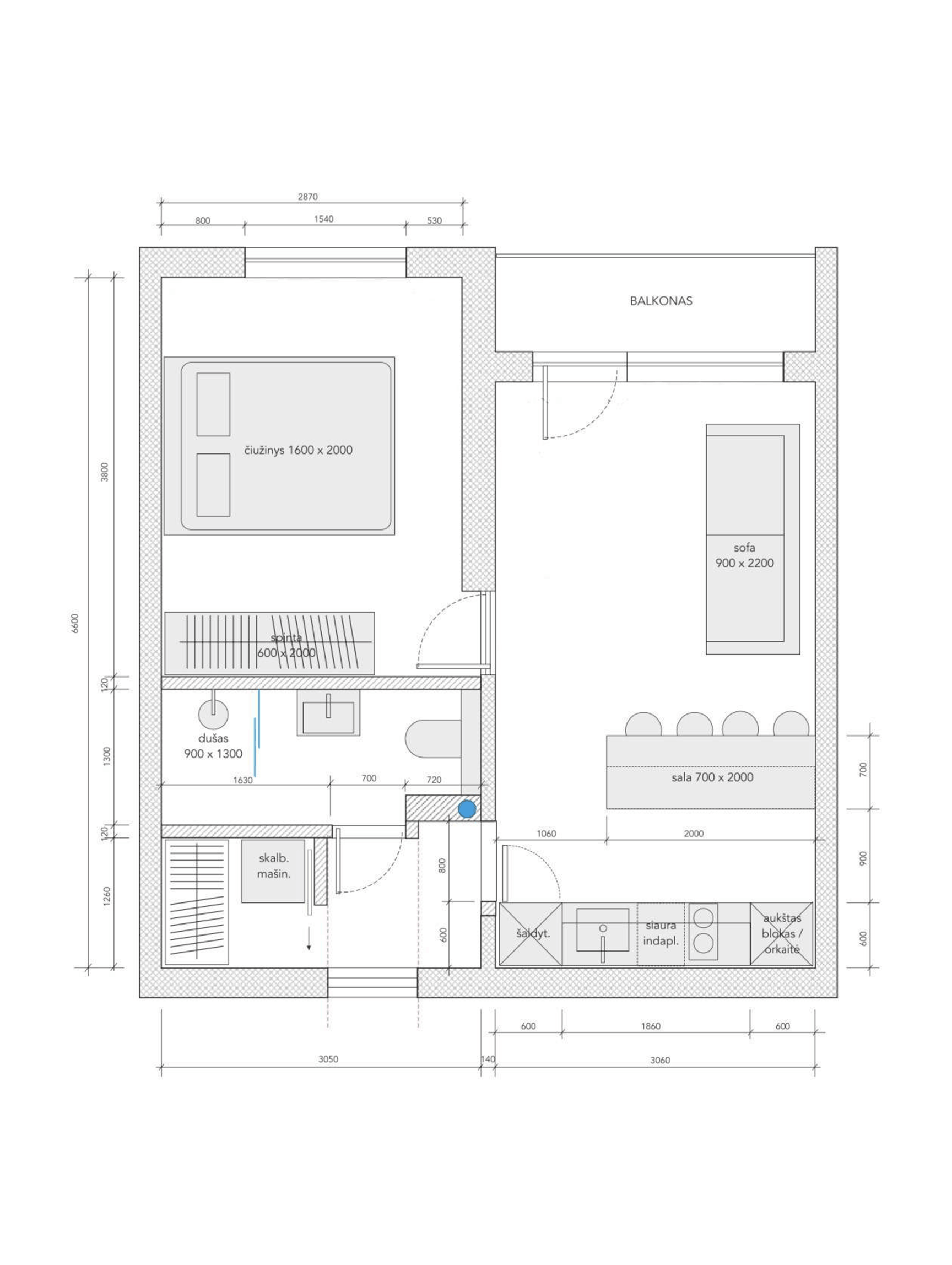 Interjero dizaino kursų studentų darbas 9